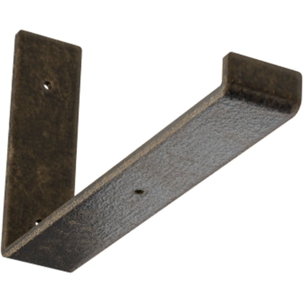 Ekena Millwork Steel Hanging Shelf Bracket, Antiqued Pale Gold 2"W x 12"D x 7"H BKTM02X12X07HSAPG - main